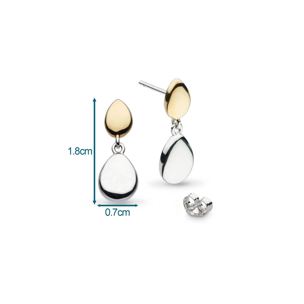 Coast Pebble Golden Drop Earrings