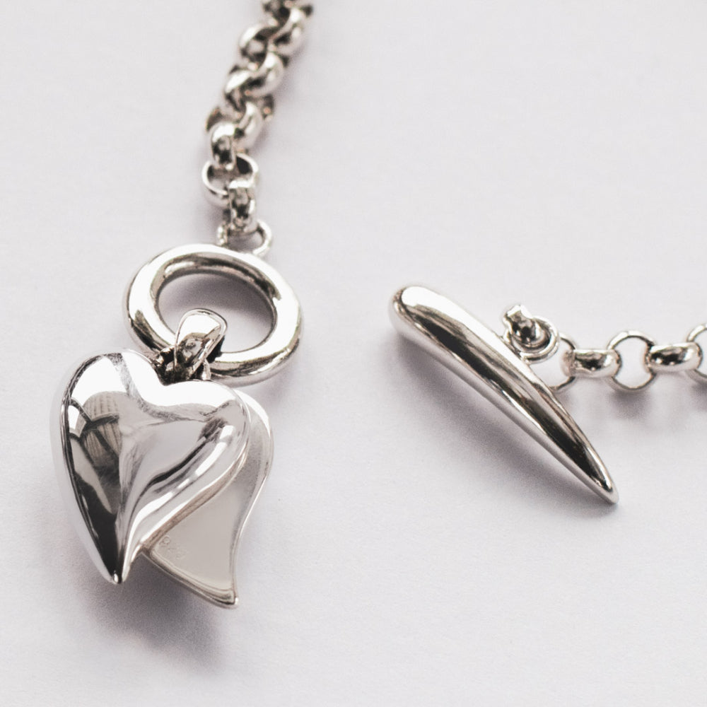 Desire Love Duet Heart T-Bar Bracelet