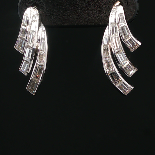 Platinum Diamond  Earrings