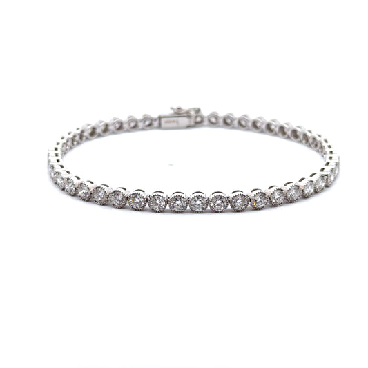 18ct White Gold Diamond Tennis Bracelet