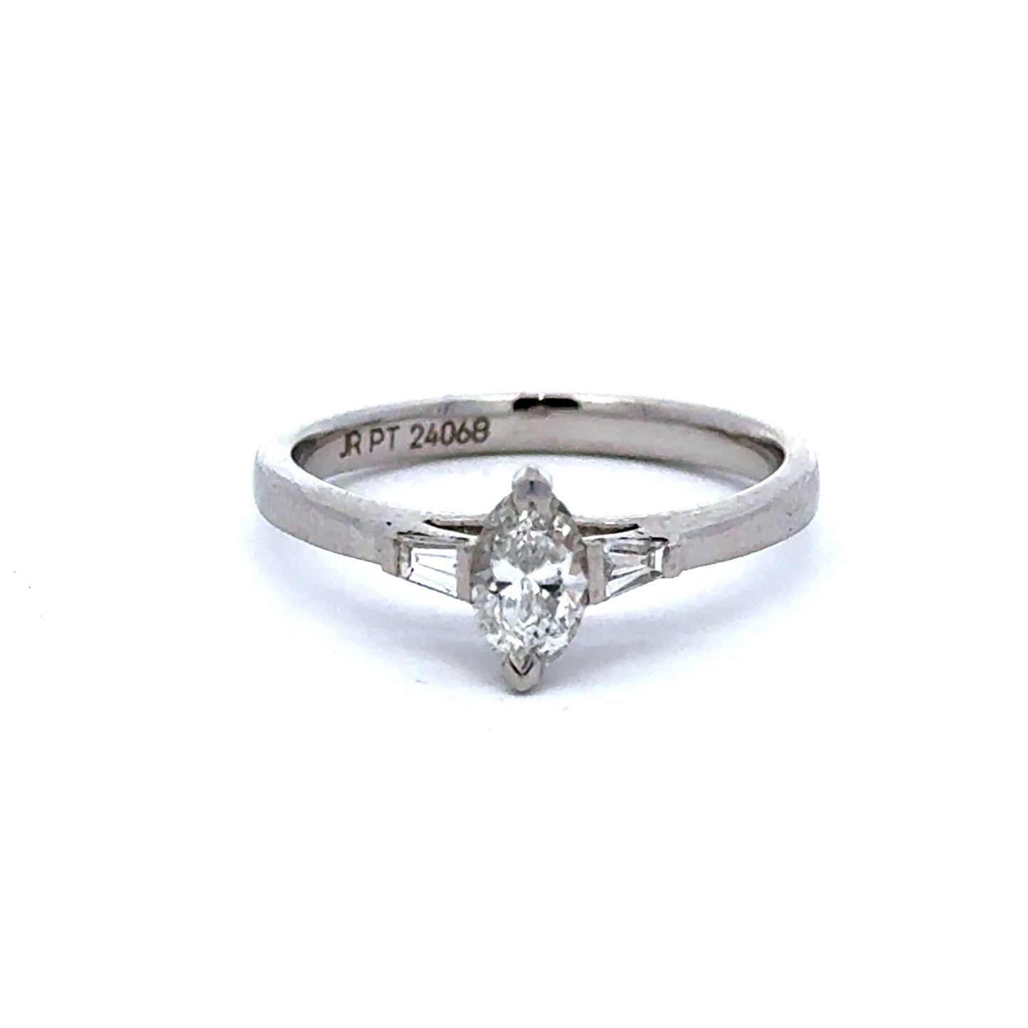 Platinum Marquise Three Stone Diamond Ring