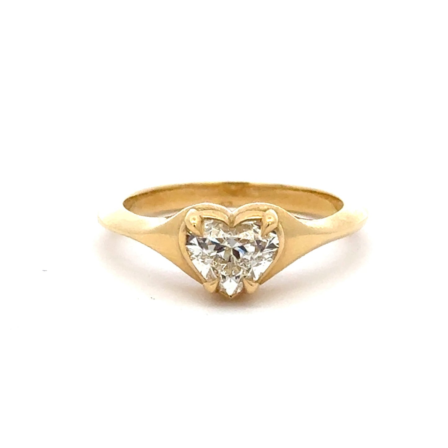 18ct Yellow Gold Heart Diamond Ring