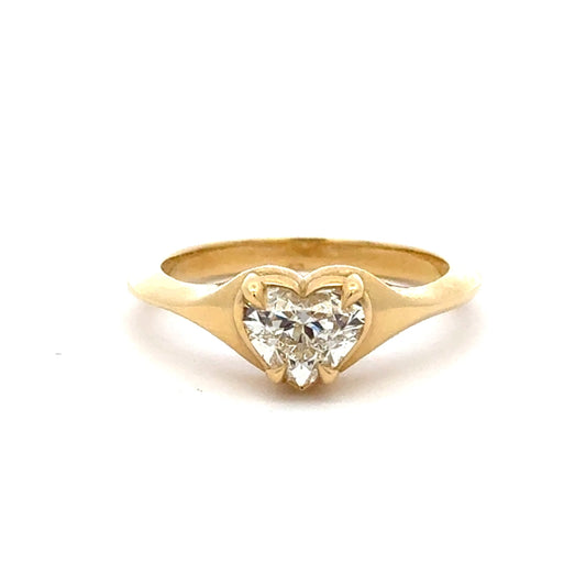 18ct Yellow Gold Heart Diamond Ring
