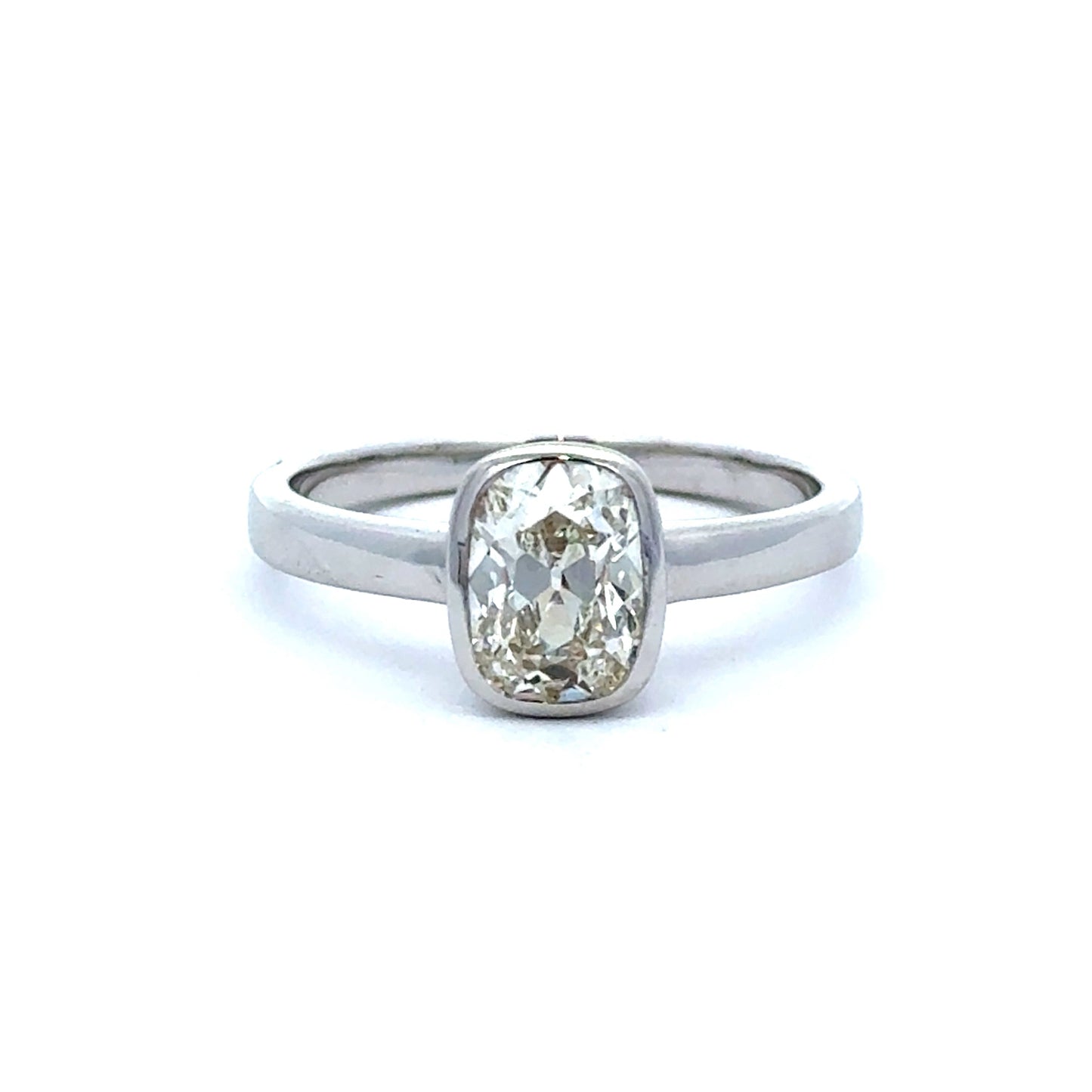 18ct White Gold 1.23ct I VS1 Certified Old Mine Cut Diamond Ring