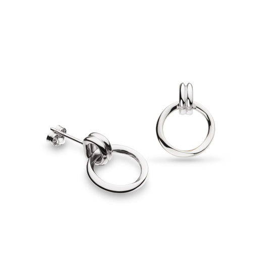 Bevel Unity Drop Stud Earrings