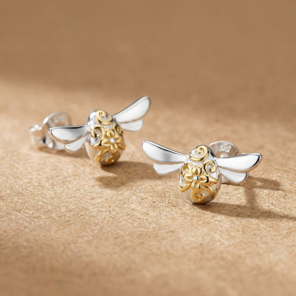 Blossom Flyte Honey Bee Stud Earrings