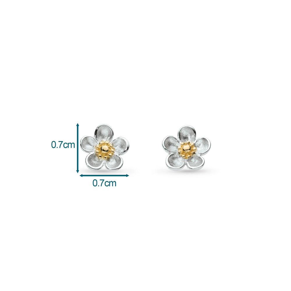 Blossom Wood Rose Stud Earrings