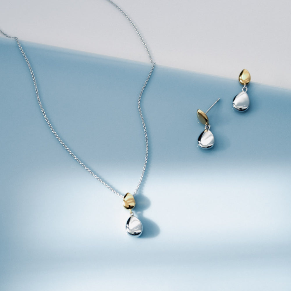Coast Pebble Golden Drop Earrings