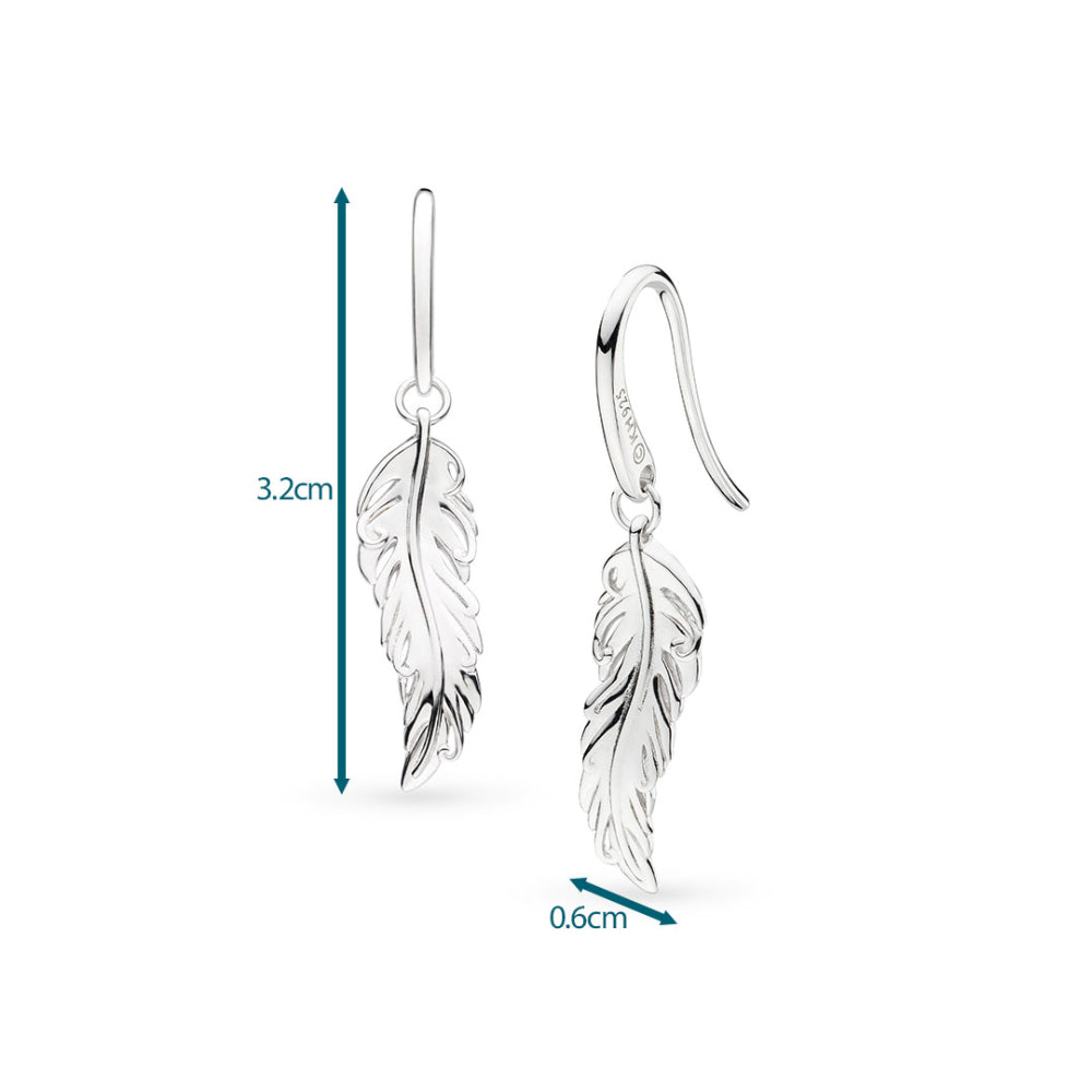 Feather Wisp Drop Earrings