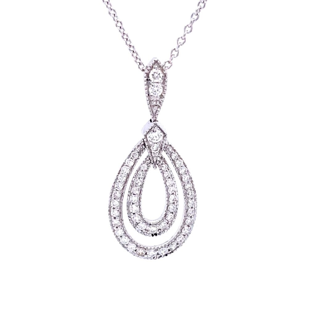 18ct White Gold Diamond Necklace