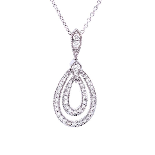 18ct White Gold Diamond Necklace