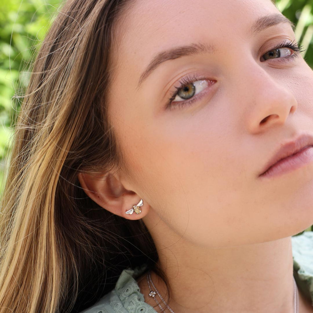 Blossom Flyte Honey Bee Stud Earrings