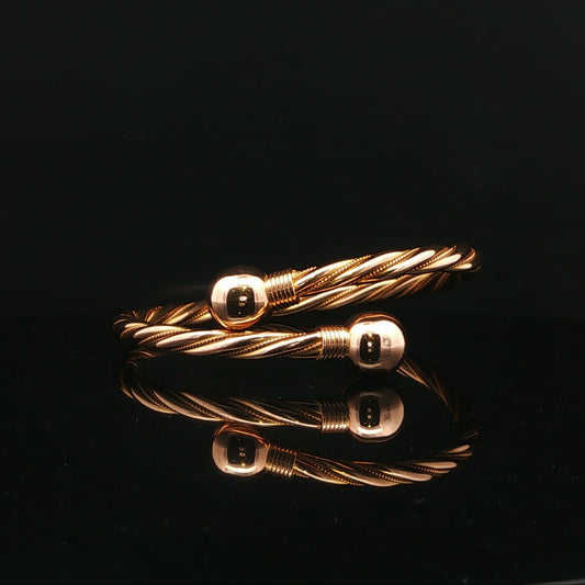 18ct Yellow Gold Twisted Torque Bangle