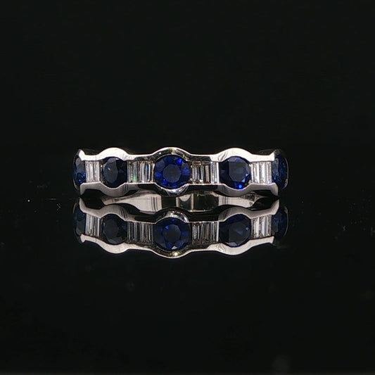 18ct Sapphire & Diamond Eternity Band