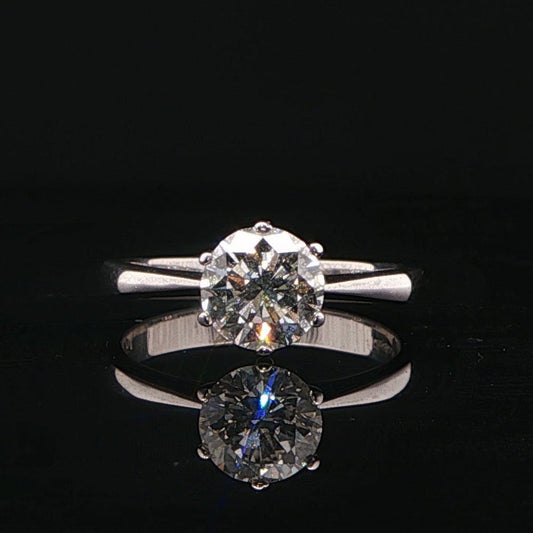 18 ct White Gold Diamond Solitaire Ring