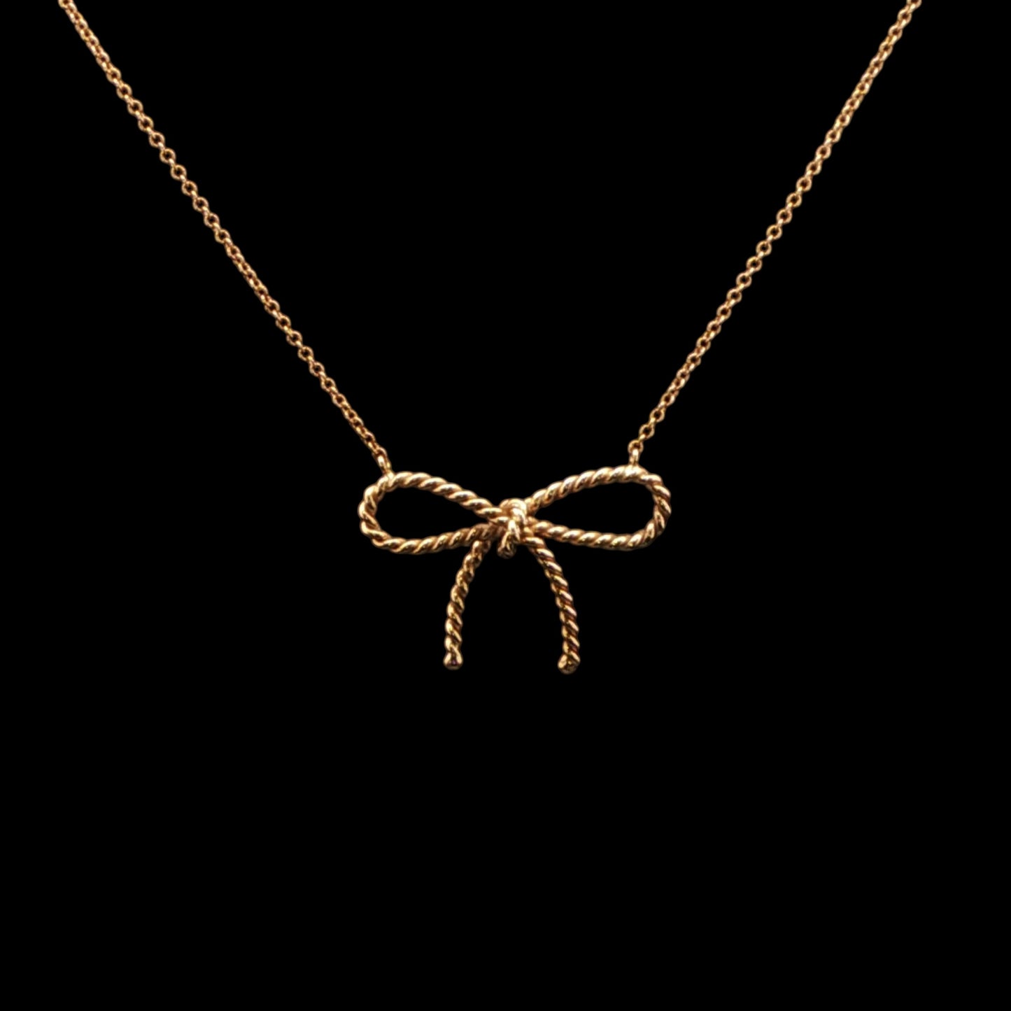 18ct Yellow Gold Tiffany & Co. Bow Necklace