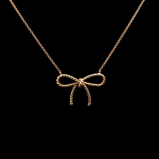 18ct Yellow Gold Tiffany & Co. Bow Necklace