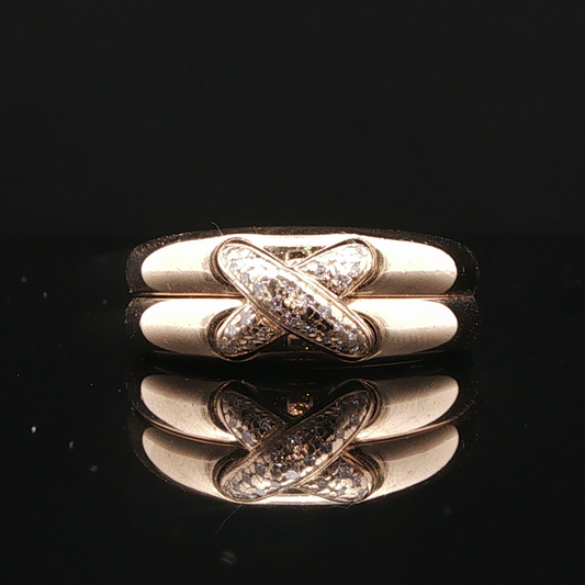 Vintage Chaumet ‘Liens’ Diamond Ring in 18ct Yellow Gold